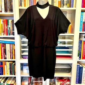 White House Black Market Short-Sleeved Chocker Neck Dress